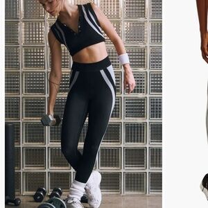 Free People Black Free Kick Leggings